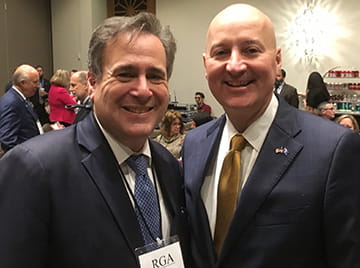 ASA President James Grant, M.D., FASA with Nebraska Governor Pete Ricketts